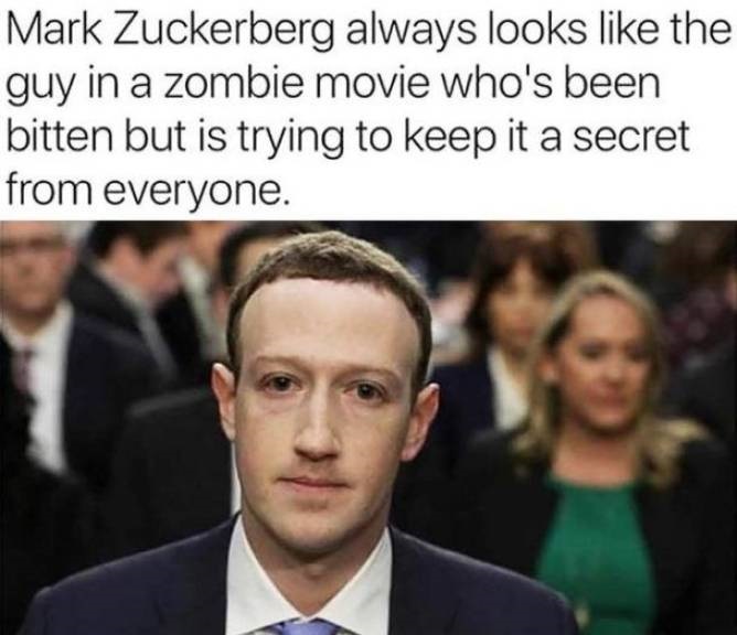 mark zuckerberg hearing - Mark Zuckerberg always looks the guy in a zombie movie who's been bitten but is trying to keep it a secret from everyone.