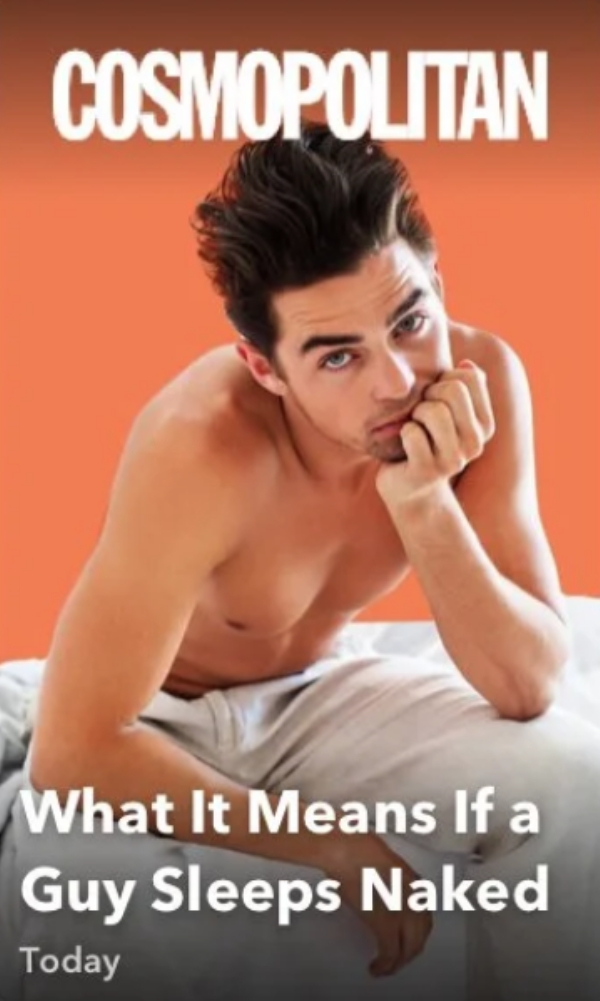 photo caption - Cosmopolitan What It Means If a Guy Sleeps Naked Today
