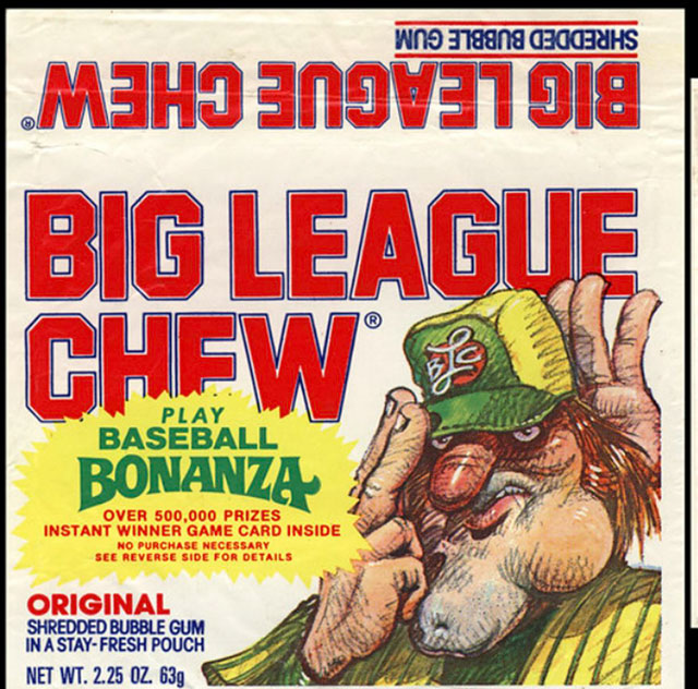 produce - Wno 79gna 2003HS Meho Znov 1018 Big League Chew Play Baseball Bonanza Over 500,000 Prizes Instant Winner Game Card Inside No Purchase Necessary See Reverse Side For Details Original Shredded Bubble Gum In A StayFresh Pouch Net Wt. 2.25 Oz. 639