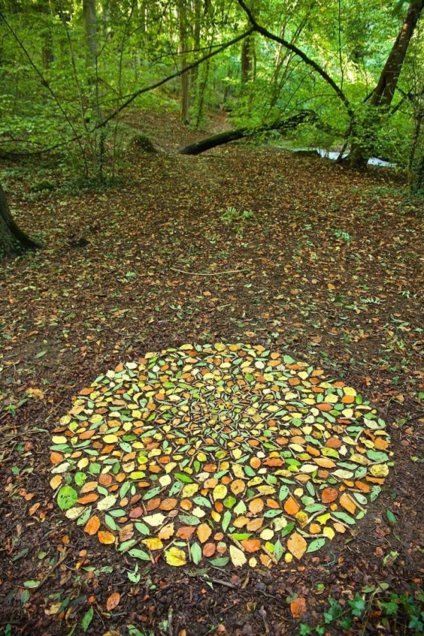 autumn leaves mosaic