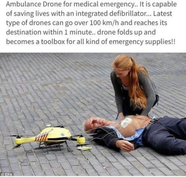 alec momont ambulance drone - Ambulance Drone for medical emergency.. It is capable of saving lives with an integrated defibrillator... Latest type of drones can go over 100 kmh and reaches its destination within 1 minute.. drone folds up and becomes a to
