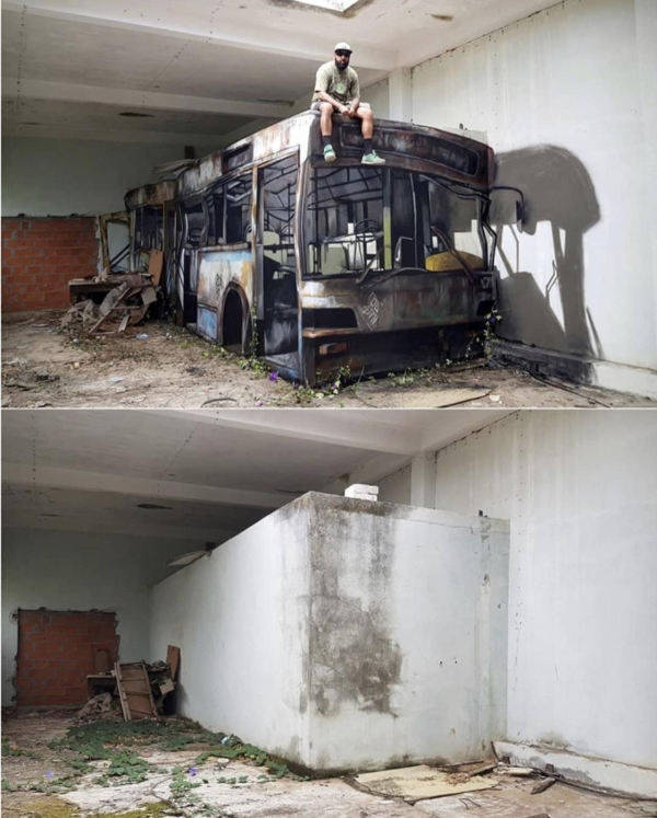 bus graffiti artist