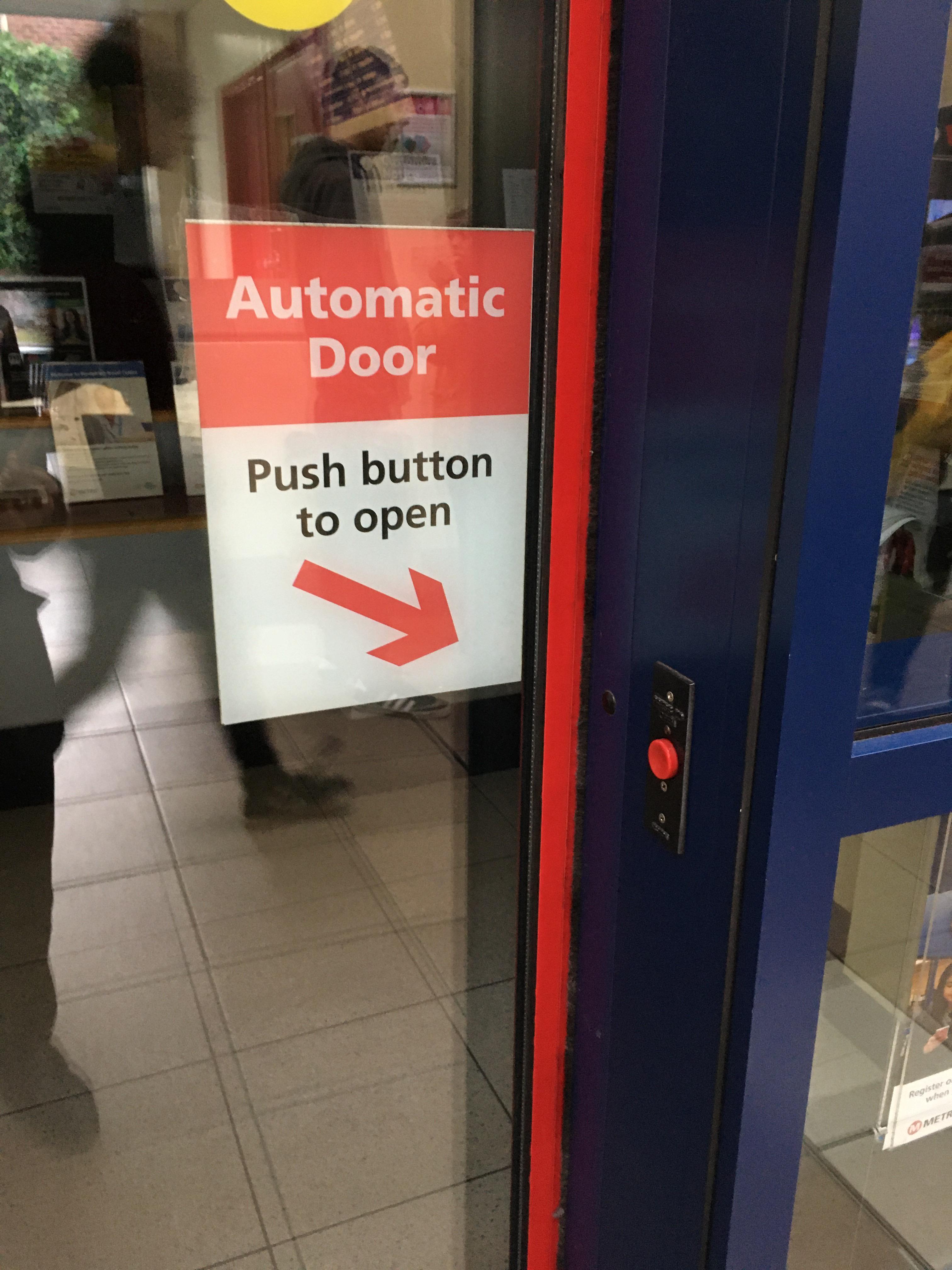 Automatic Door Push button to open