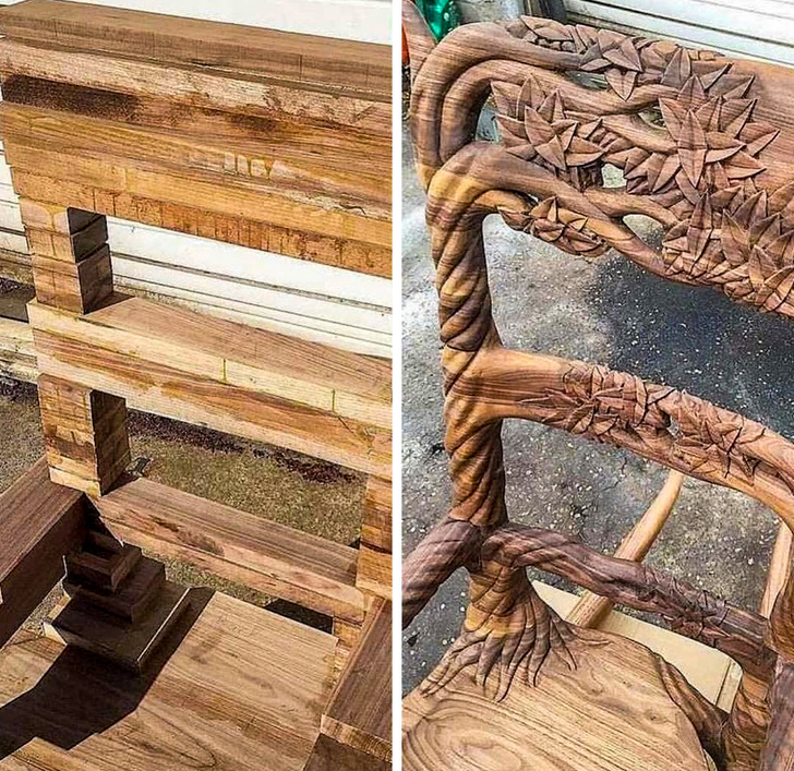 before and after Chair