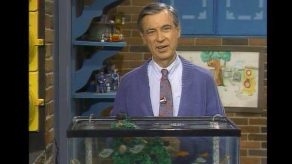 Mr. Rogers always announced verbally when he was feeding his fish. He started doing this because a blind fan wrote him a letter and said she’d cry when she thought he forgot to feed them.