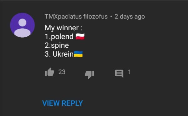 bad english screenshot - TMXpaciatus filozofus . 2 days ago My winner 1.polend 2.spine 3. Ukrein it 23 1 View