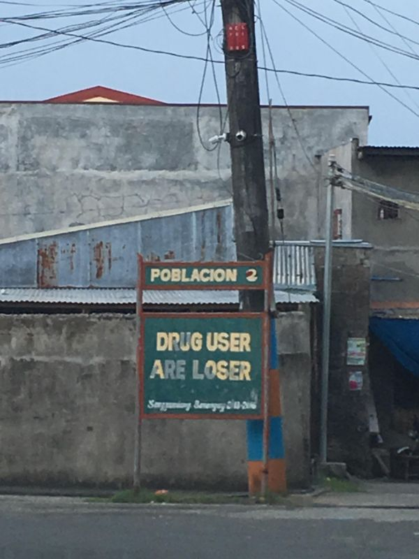 bad english wall - Poblacion 2 Drug User Are Loser Sa ad