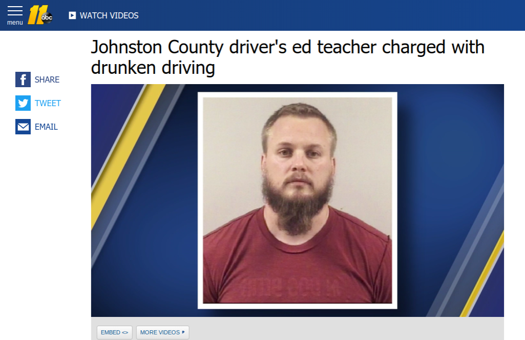 presentation - 16 Watch Videos Johnston County driver's ed teacher charged with drunken driving f y Tweet Email Embed More Videos