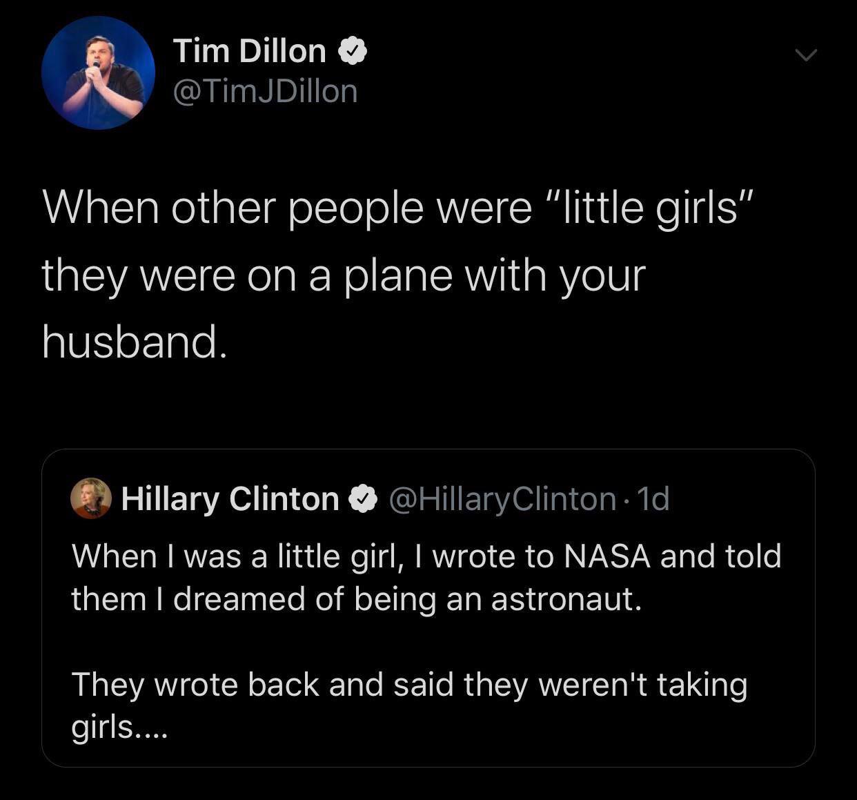 Tim Dillon When other people were