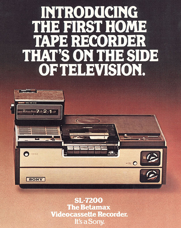 sony betamax sl 7200 - Introducing The First Home Tape Recorder That'S On The Side Of Television. Sony Sl7200 The Betamax Videocassette Recorder. It's a Sony