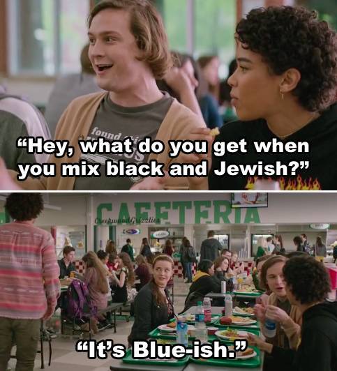 community - found "Hey, what do you get when you mix black and Jewish? Paleteria 2016 A "It's Blueish."