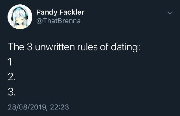 unwritten rules of dating - Pandy Fackler The 3 unwritten rules of dating 28082019,