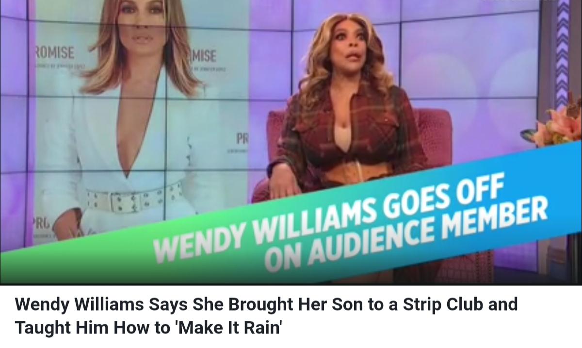 blond - Romise Mise Wendy Williams Goes Off On Audience Member Wendy Williams Says She Brought Her Son to a Strip Club and Taught Him How to 'Make It Rain'