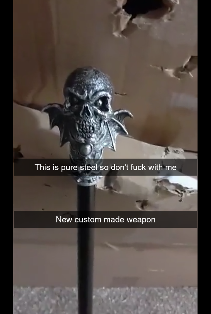 skeleton - This is pure steel so don't fuck with me New custom made weapon