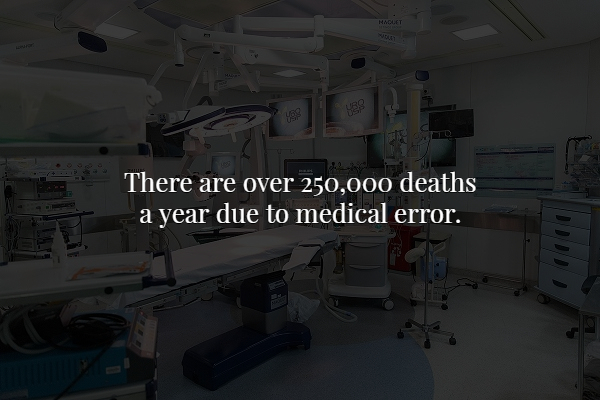 hospital - There are over 250,000 deaths a year due to medical error. D