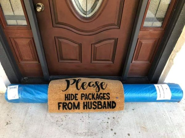 hide packages from husband doormat - Hide Packages From Husband