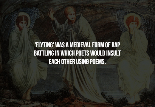 matthew mark luke and john - "Flyting' Was A Medieval Form Of Rap Battling In Which Poets Would Insult Each Other Using Poems.