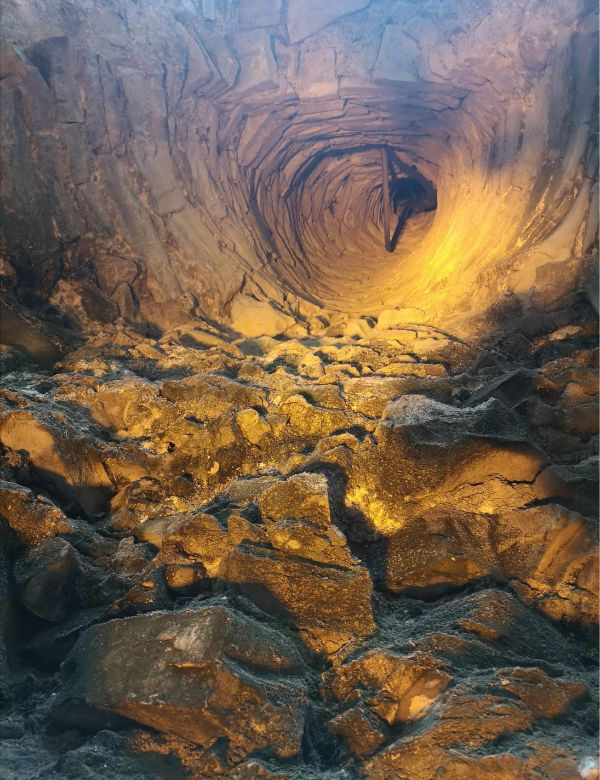 “Inside the chimney of an Irish castle built in the 1100s.”