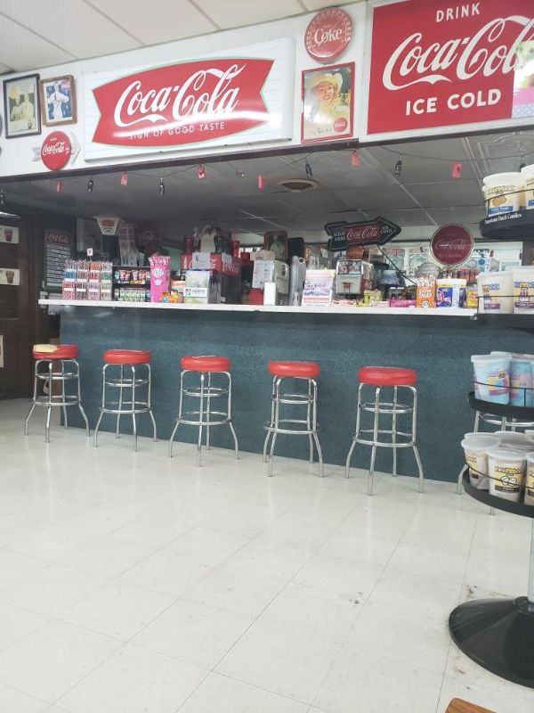 “The pharmacy in my little town still has a functional 50’s style soda/candy shop.”