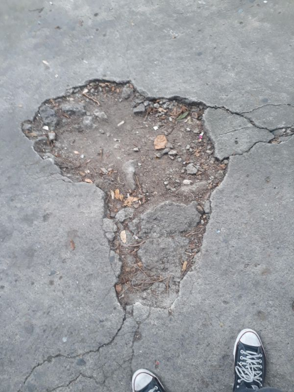 “Found a hole that looks like Africa.”