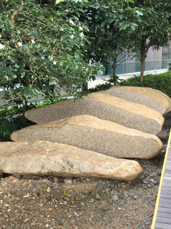 “These rocks looks like slices of baguette breads.”