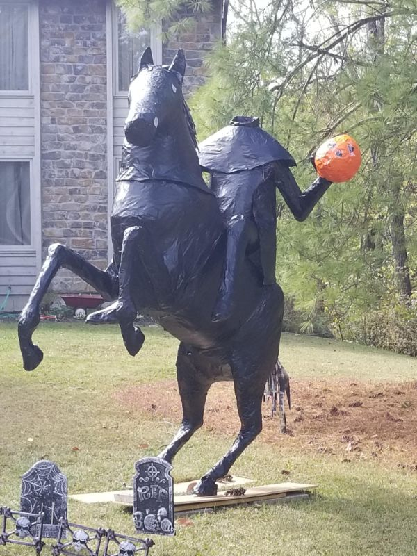 “My grandpa made this Headless Horseman for us.”