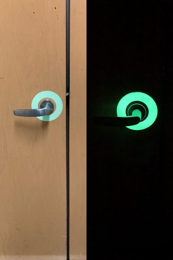 “These glow in the dark door handle stickers in case the power goes out when you’re in the room.”