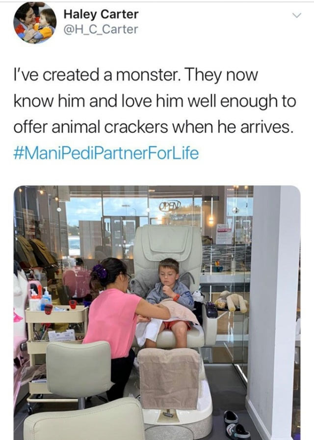 furniture - Haley Carter I've created a monster. They now know him and love him well enough to offer animal crackers when he arrives. Op