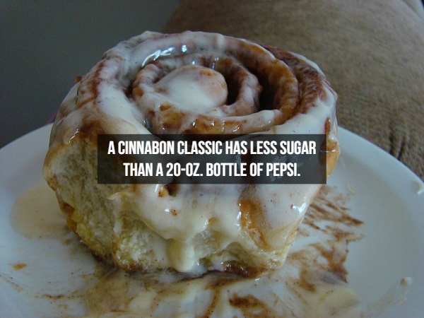 cinnamon roll color palette - A Cinnabon Classic Has Less Sugar Than A 20Oz. Bottle Of Pepsi.