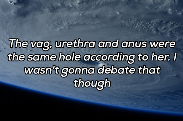 media markt - The vag, urethra and anus were the same hole according to her. I wasn't gonna debate that though