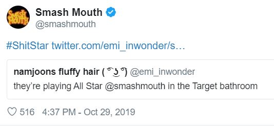 Smash Mouth then responded with a pretty good joke.