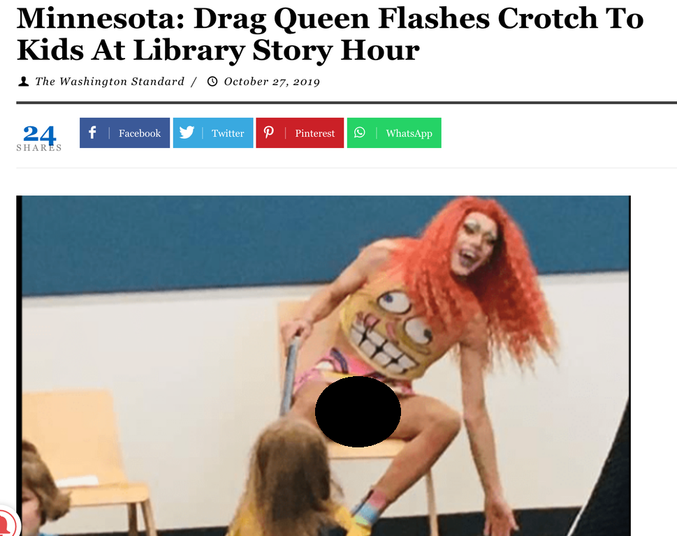 muscle - Minnesota Drag Queen Flashes Crotch To Kids At Library Story Hour The Washington Standard O 24 f Facebook Twitter Pinterest WhatsApp