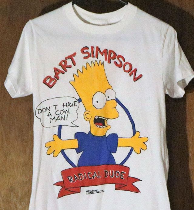 bart simpson vintage shirt - Mpson Bart S Don'T Have A Cow Man!' Radical Dude