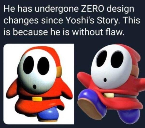 rule 63 shy guy - He has undergone Zero design changes since Yoshi's Story. This is because he is without flaw.