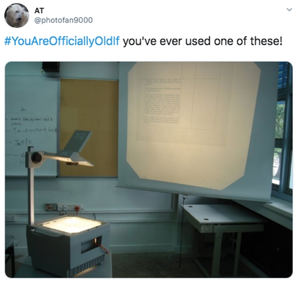 overhead projector - At OfficiallyOldIf you've ever used one of these!