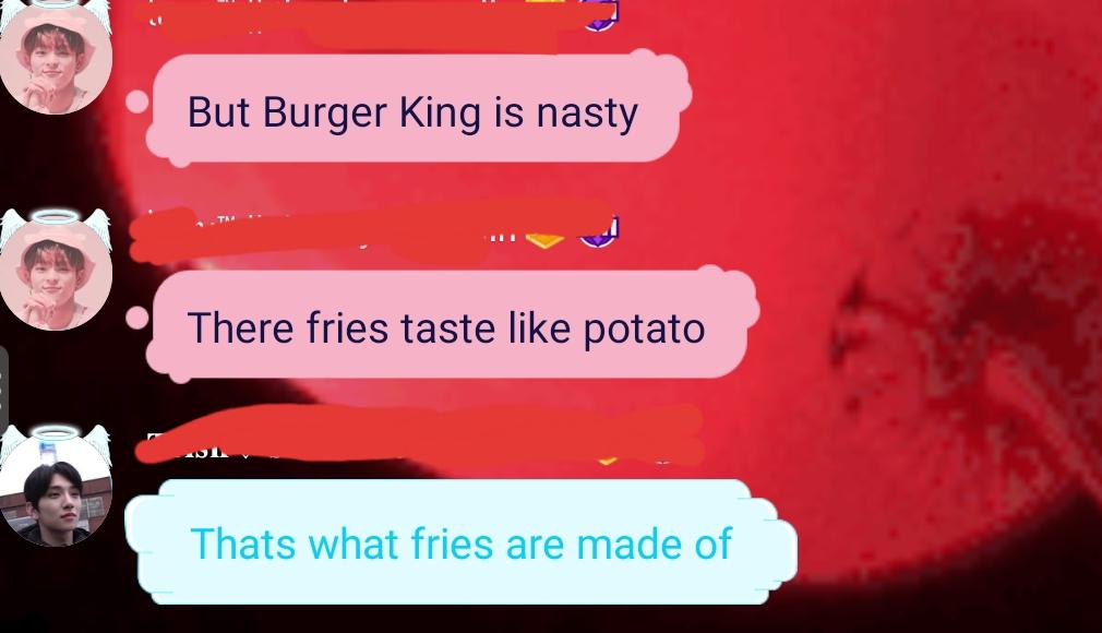 media - But Burger King is nasty There fries taste potato Thats what fries are made of