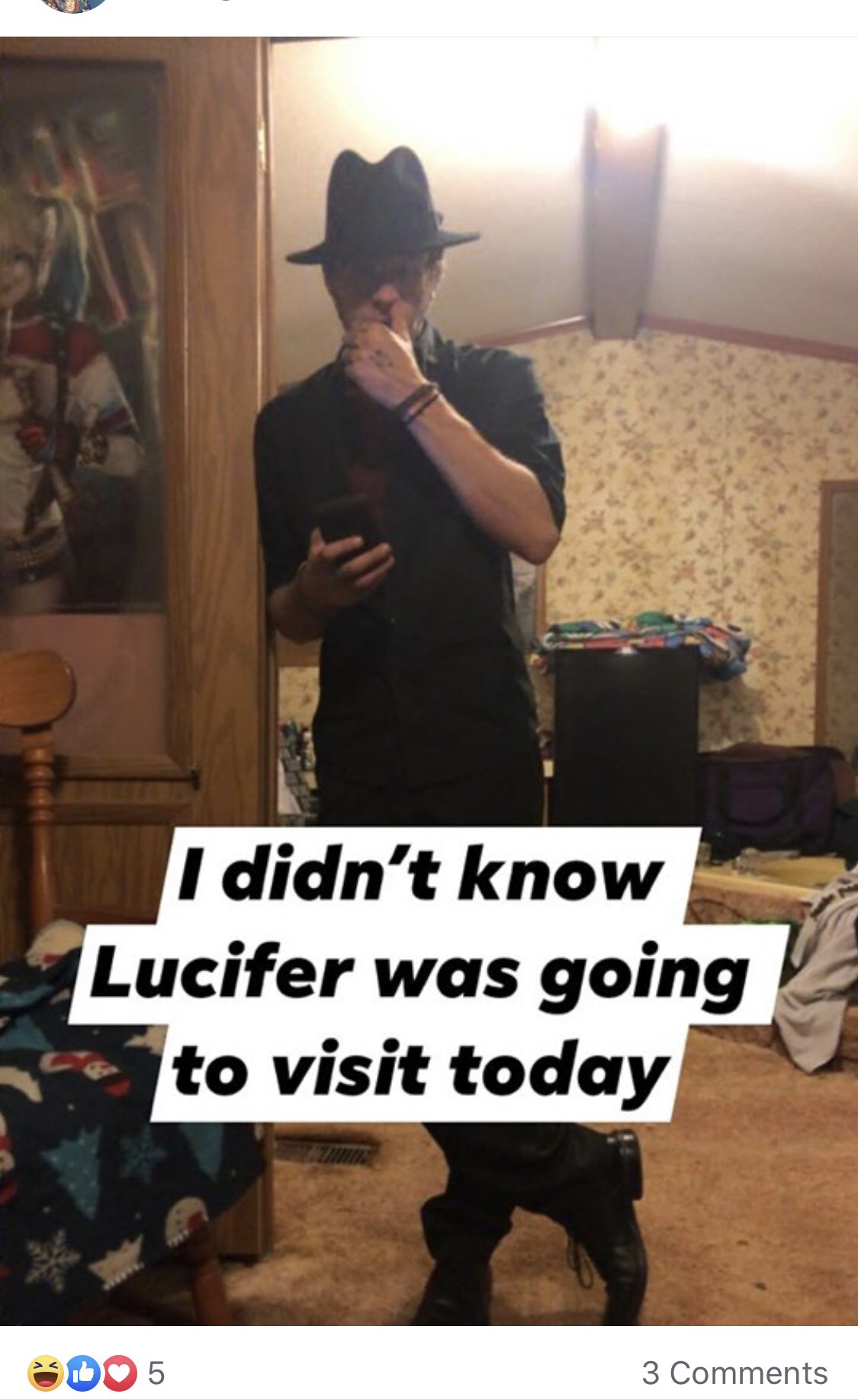 photo caption - I didn't know Lucifer was going to visit today 3