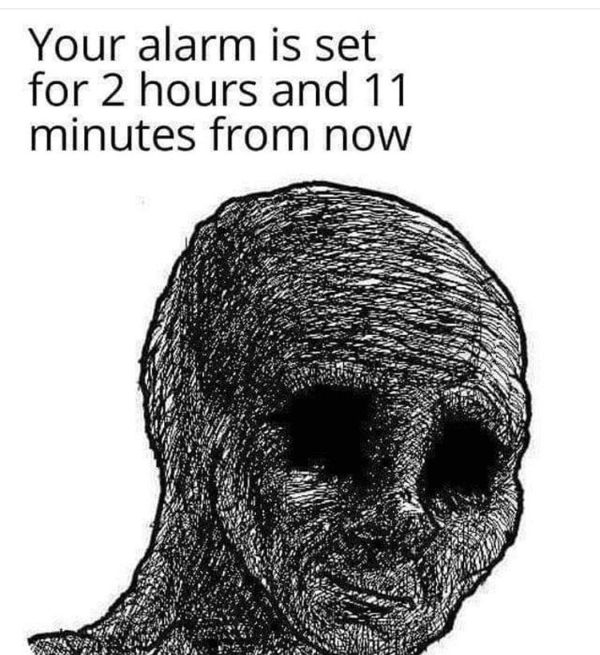 dark lose the genetic lottery - Your alarm is set for 2 hours and 11 minutes from now