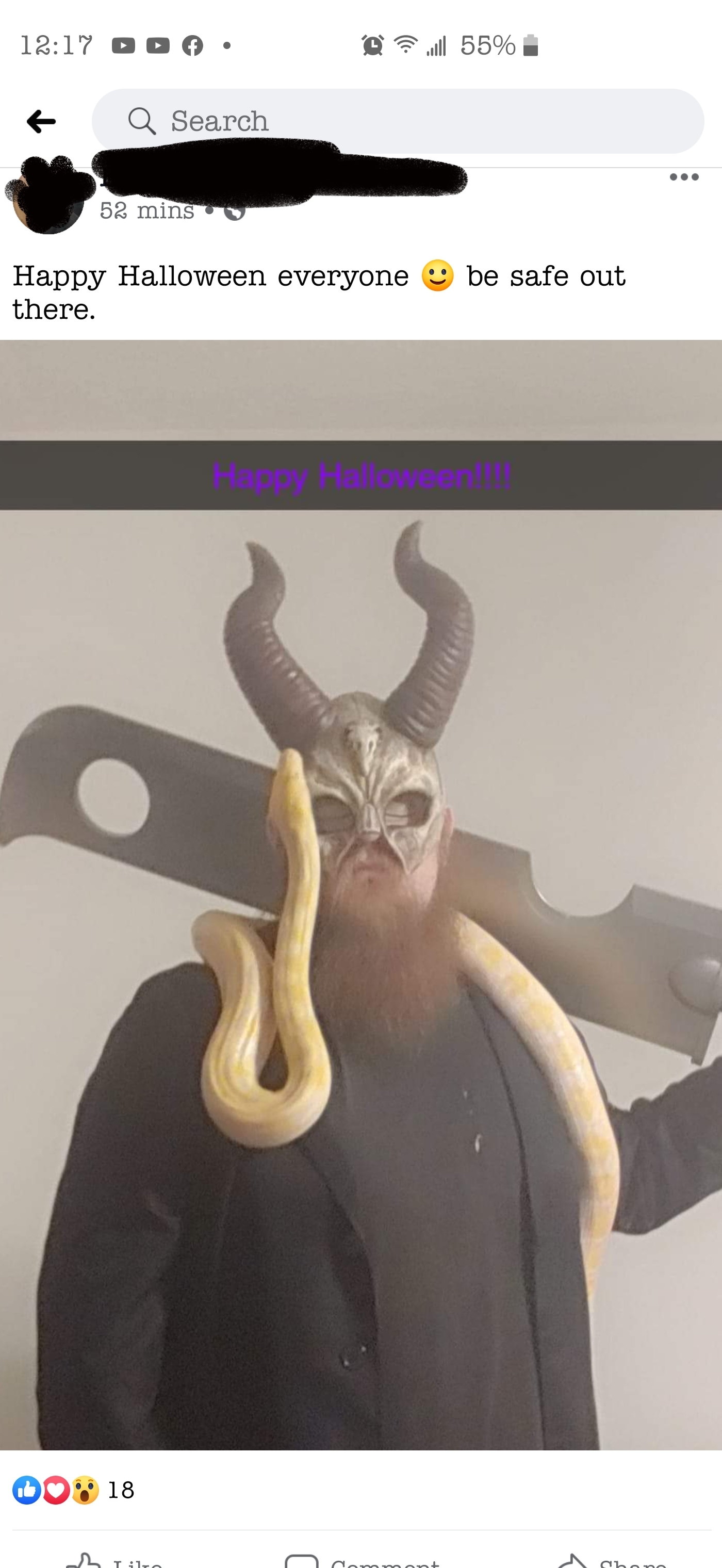 horn - Do 65% Q Search Happy Halloween everyone there. be safe out 00 18