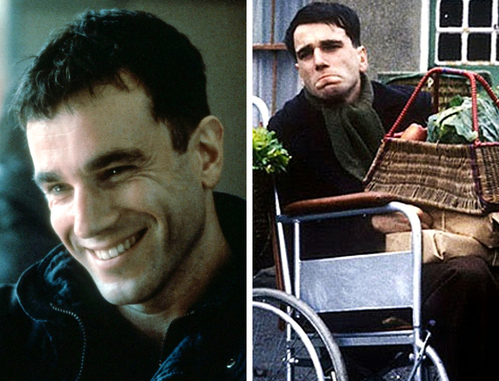 For the movie My Left Foot, Lewis played an Irishman with cerebral palsy. To show his commitment to his character, Lewis wouldn’t leave his wheelchair, even when they weren’t shooting and other team members would have to spoon-feed him. Actually, he spent so much time in the wheelchair in a slumped posture that he damaged 2 of his ribs.