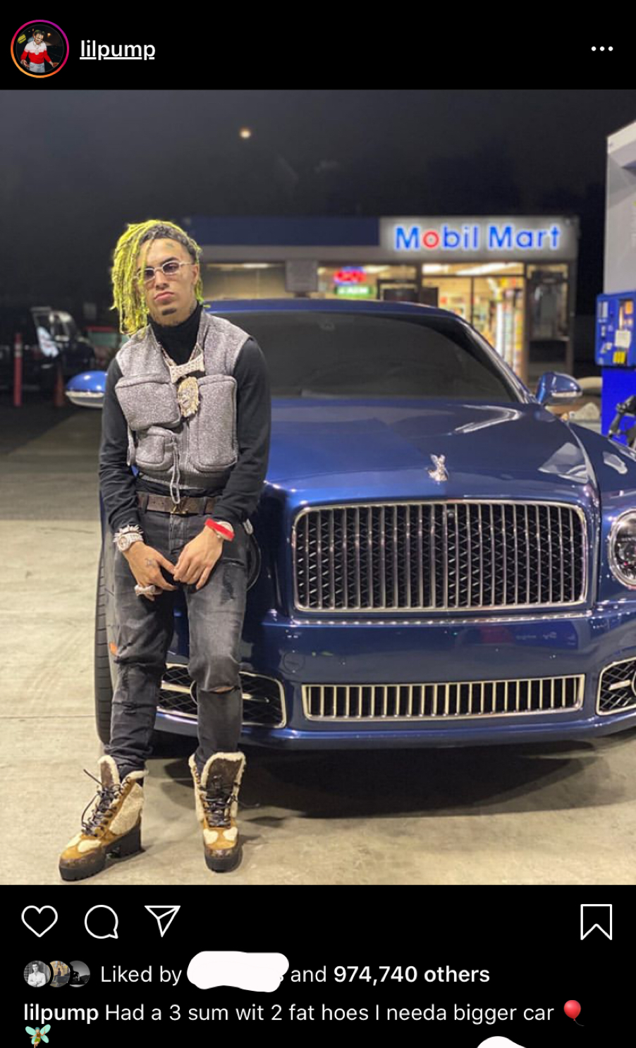 auto show - lilpump Mobil Mart Qv d by and 974,740 others lilpump Had a 3 sum wit 2 fat hoes I needa bigger car