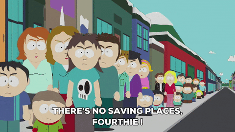 long line gif - There'S No Saving Places, Fourthie !