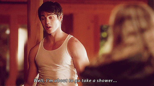 jeremy gilbert hunter gif - Well, I'm about to go take a shower...