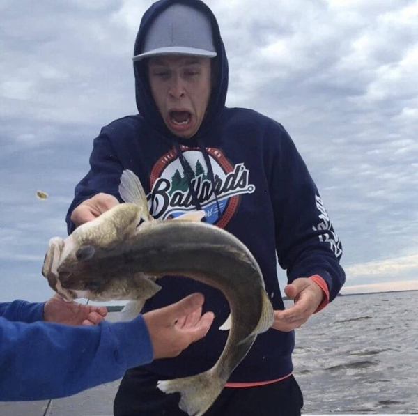 hockey players fishing