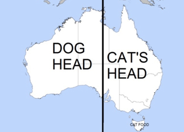 map of australia - Dog Head Cat'S Head Cat Food