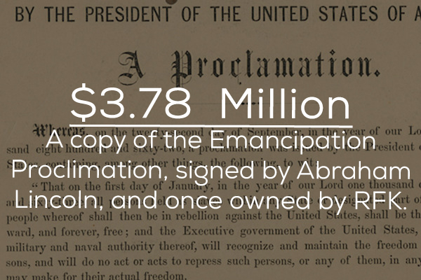 By The President Of The United States Of A A Proclamation. $3.78 Million A copy of the Emancipation ident Proclimation, signed by Abraham Septemb, in the ear of our Lo . That on the first day of January, in the year of our Lord one thousand incoln, and…