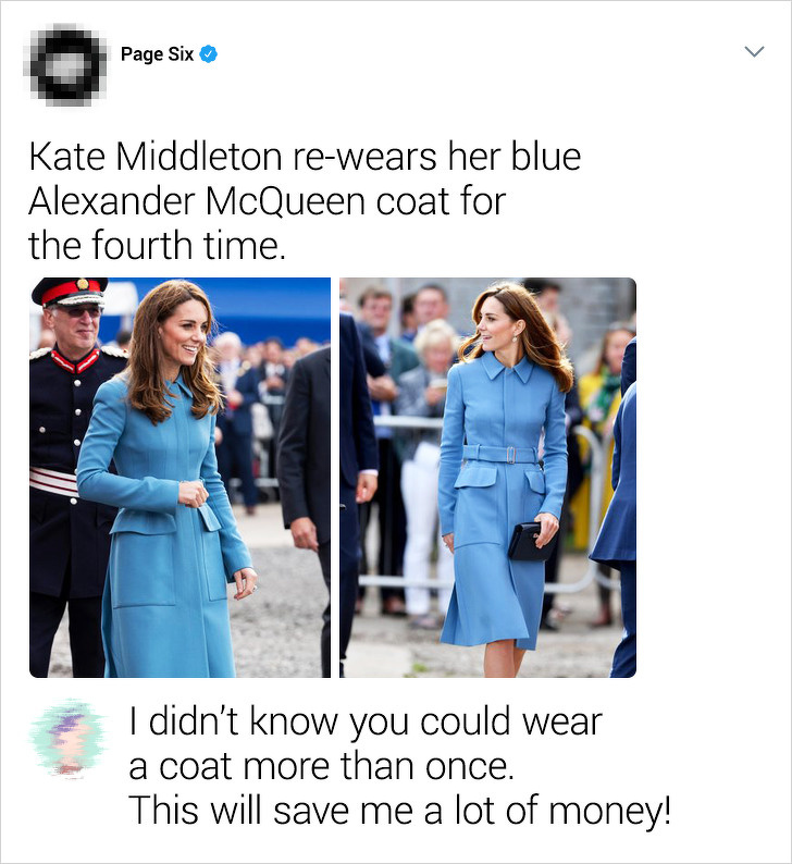 denim - Page Six Kate Middleton rewears her blue Alexander McQueen coat for the fourth time. I didn't know you could wear a coat more than once. This will save me a lot of money!