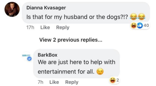 ipad 3g - Dianna Kvasager Is that for my husband or the dogs?!? Sd 40 17h View 2 previous replies... Ribe BarkBox We are just here to help with entertainment for all. 7h