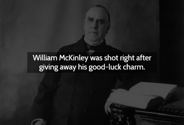 photograph - William McKinley was shot right after giving away his goodluck charm.