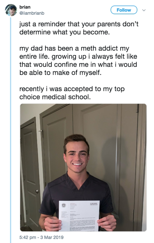 parents who don t believe in medicine - brian just a reminder that your parents don't determine what you become. my dad has been a meth addict my entire life. growing up i always felt that would confine me in what i would be able to make of myself. recent